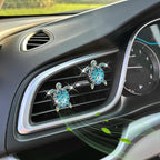 Sea Turtles Car Decor,Cute Beach Themed Air Freshener Vent Clips,2pcs Glamorous Blue Turtle Coastal Car Accessories Interior 