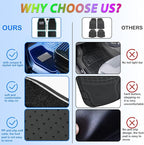 Soft Car Floor Mats with Led Strip Light, App Control Leather Interior Car Lights Floor Mats, Universal Fit Black Automotive Carpet, Anti-Slip Waterproof RGB Car Decor Accessories for SUV,Sedan,Jeeps