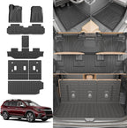 Floor Mats Compatible with 2019-2025 2026 Subaru Ascent Cargo Mat Liner TPE Back Seat Cover Protector 2023 Ascent Accessories (Fit 7&8 Seats, Trunk Mat+3rd Row Backrest Mats+Floor Mats)