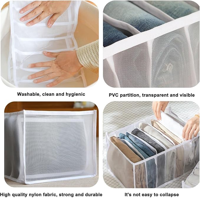 3PCS Wardrobe Clothes Organizer - Foldable Closet Drawer Organizer for Clothes, Portable Closet Organizers and Storage Bins, 