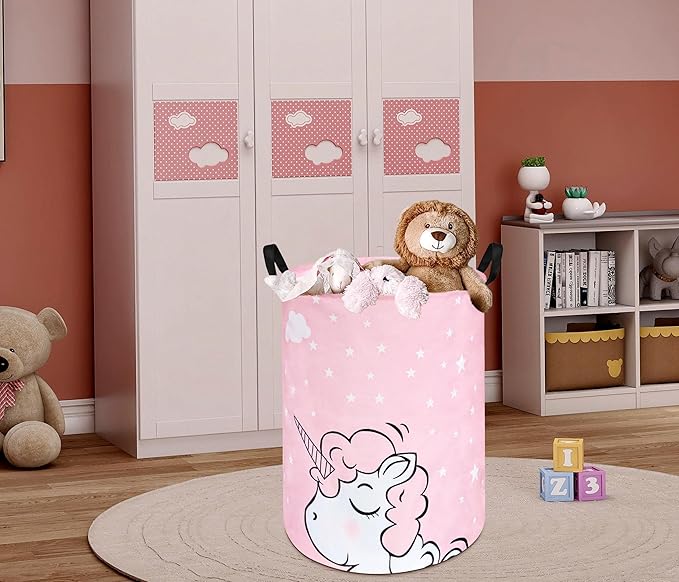 Round Laundry Basket Storage Bins Nursery Hamper Gift Baskets for Home,Office,Home Decor