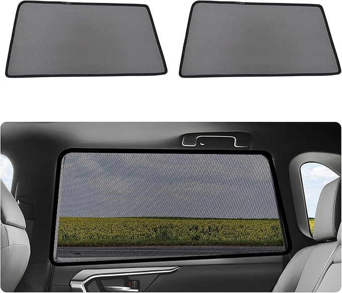 Car Window Shades for 2019-2024 RAV4 Accessories - Rear Side Window Shade for Baby, Breathable Mesh Car Privacy Window Covers, UV Protection and Heat Insulation for Road Trips, Napping, Camping