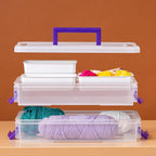 IRIS USA 9 Qt. Plastic Craft Storage Container Bins with Lids, 1 Pack, Small Art & Office Supply Organizer Tote, Sensory Bins