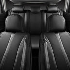 CAR PASS Nappa Leather Car Seat Covers Cushioned, Waterproof Leatherette Seat Covers Anti-Slip 5 Seats, Universal for Cars,SU