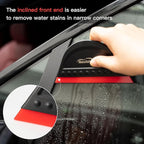 NEWISHTOOL Window Tint Squeegee Black Small Scraper for Vinyl PPF Tools, 3 PCS Different Hardness Channel Blade Mini Squeegee with Handle for Car Windshield Glass Mirror Cleaning Water Removal