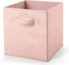 MaidMAX Fabric Storage Bins 10.5×10.5×11, Foldable Cloth Cube Storage Bins for Home Bedroom Closet Drawers Organizer, Pink, S