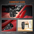 NBTEPEM Bling Car Trash Can with Lid, Bling Car Accessories Trash Bin, Leakproof Auto Garbage Can with 30 Trash Bags, Multipurpose Organizers and Storage for Home, Office (Black Diamond)