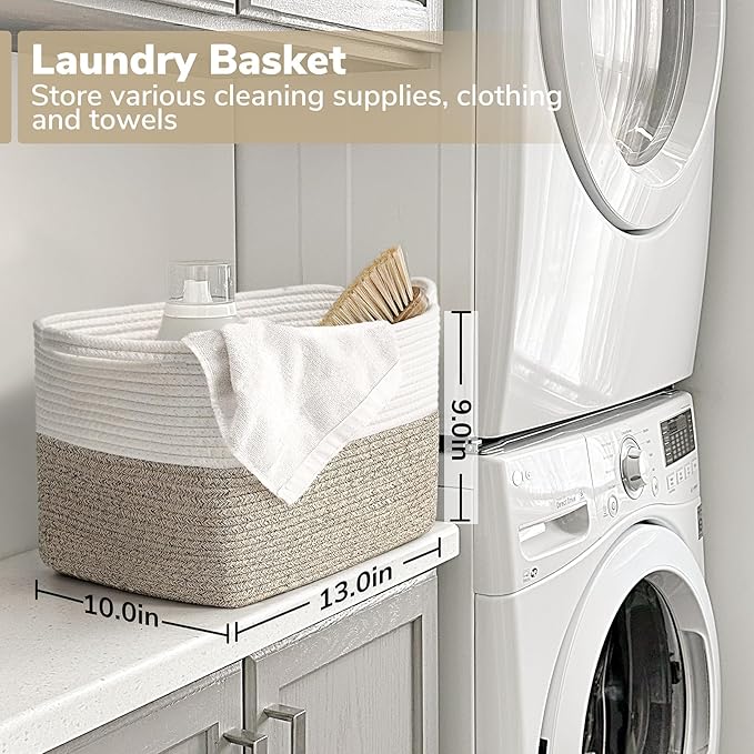 Goodpick Woven Storage Baskets for Organizing, Baby Basket for Gifts, Dog Toy Storage Bins for Shelves, Cute Baskets for Home