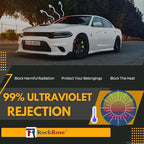 RockRose 5% Nano Ceramic Car Window Tint 40 in x 15FT 2PLY Privacy Film Heat Block, 99% UVR, and 85% IRR Block for Auto or Home Strong Adhesive, Easy Shrink, Plotter Friendly - Charcoal