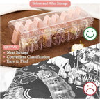 Jewelry Organizer and Storage Box with 24 EVA Anti Tarnish Bags, Travel Acrylic Case for Earrings, Necklaces & Rings, Elegant