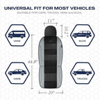 Skechers Men’s Air-Cooled Seat Covers, Memory Foam Car Seat Covers Front Seats, Airbag Compatible,Universal Fit for Most Cars
