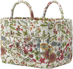 Boho Fabric Storage Basket, Large Capacity Laundry Basket, 12.2'' x 10.23'' x 10.23'' Collapsible Laundry Hamper with Easy Ca
