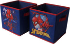 Marvel Spiderman Set of 2 Durable Storage Cubes with Handles