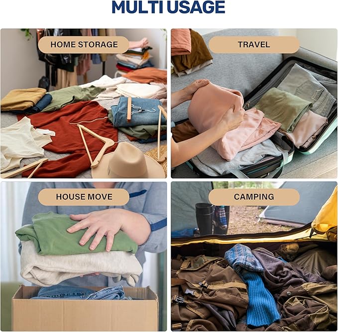 Simple Deluxe 20 Pack Space Saver Bags (4 Jumbo/4 Large/4 Medium/4 Small/4 Roll M) Vacuum Storage Bags, Vacuum Seal Bags with