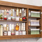 4 Pack Acrylic Medicine Cabinet Organizer, Narrow Bathroom Mirrior Cabinet Storage Shleves, Clear Acrylic Storage Racks for V
