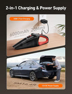 AstroAI Handheld Car Vacuum Cordless with Accessories, Portable Vacuum Cleaner with 12V DC Power, LED Light, Brush, Extended 