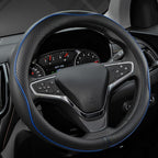 West Llama Microfiber Leather Car Steering Wheel Cover for Chevy Silverado,Tahoe,Equinox,Traverse,Trailblazer,Colorado (Black