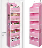 TYMENSH Over Door Organizer with 5 Large Pockets, Heavy Duty Hanging Organizer Storage, Closet Bathroom Nursery Bedroom Dorm,
