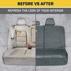 CAT Flexfit™ Gray Rear Seat Cover for Car, SUV, & Truck - Durable Canvas Material Back Car Seat Covers 60/40 Split Bench Prot