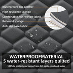 Elantrip Car Seat Cover Full Set Leather Car Seat Protector Universal fit for Most Cars SUVs and Trucks Water Proof Front and