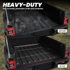 LASFIT 5FT Bed Liner for Jeep Gladiator JT 2026 2025 2024 2023 2022 2021 2020 (60 inches), All Weather TPE Custom Fit Truck Bed Mat Truck Cargo Bed Liner, Black