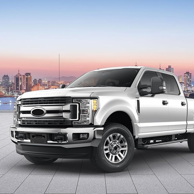 Front Bumper License Plate Frame Bracket Compatible with 2017-2019 Ford F250 F350 Super Duty, Black License Frame Holder Moun