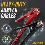 GOODYEAR Heavy Duty Jumper Cables for Car Battery - 4 Gauge 16 ft Booster Cables with Carrying Case for Cars, Trucks, SUVs, E