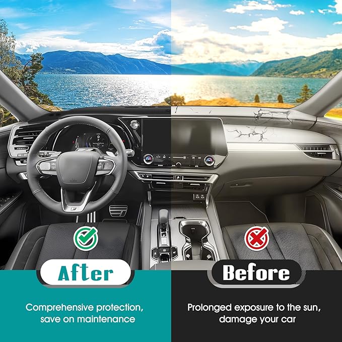 FIILINES Dash Cover for 2023-2025 Lexus RX RX350 RX350h RX500h, Dashboard Mat Accessories Dash Cover Sunshade Nonslip Mesh Pr