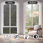 Niviy Window Tint Car One Way Mirror Window Film with Installation Tools, Sun UV Blocking Heat Control and Daytime Window Film See Out Not in for Home Office (Black-Silver, 23.6 x 78.7 inch)