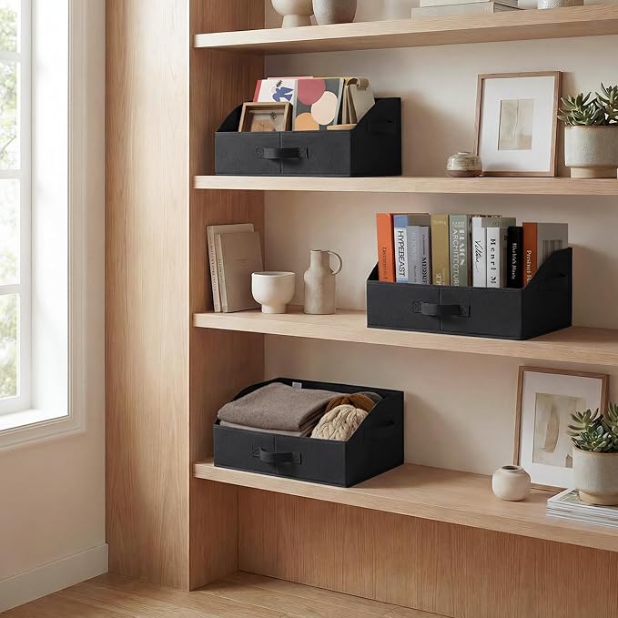 GRANNY SAYS Purse Organizer for Closet, Trapezoid Storage Bins, Closet Organizers and Storage, Decorative Storage Baskets for