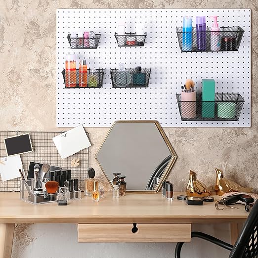 Pegboard Baskets Wall Mount Wire Peg Board Baskets 3 Sizes Pegboard Accessories Slatwall Bins Basket Home Garage Pegboard Han