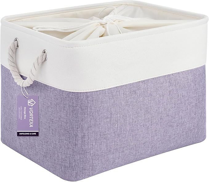 Large Storage Baskets- 16x12x12 inch Storage Bins for Shelves and Closet Organizing, Foldable Fabric Bin for Home Organizatio