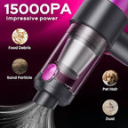 Car Vacuum Handheld Vacuum Cleaner, 15000PA Suction, Mini Vacuums with Air Duster and Blower, Portable Hand Held Vacuum for C