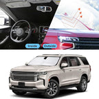 Front Windshield Sun Shade Foldable Car Front Window Sun Shade Windshield Shade Custom Fit for 2021-2025 2026 Chevrolet Tahoe Block UV Rays Accessories Heat Keep Cooler
