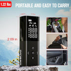 GOOLOO AP150 Tire Inflator Portable Air Compressor, 2X Faster 150PSI Cordless Air Pump for Car Tires with Auto-Shutoff, Portable Tire Pump with Digital Pressure Gauge for Car, Motorcycle,Bike, Ball