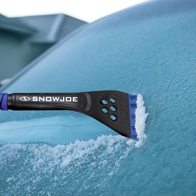 Snow Joe 2 Pack 42" Multi-Purpose Ice Scraper and Extendable Snow Brush for Cars with Foam Grip and 360-Degree Pivoting Brush Head, SJEG-SB42SHX2