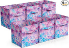 Sorbus Fabric Storage Cubes - 6 Foldable Tie Dye Storage Bins for Organizing Cubbies, Toy Box - Clothes Storage & Closet Orga