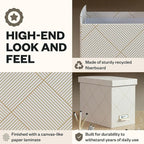 Bigso John Fiberboard Label Frame Desktop File Storage Box - Document Organizer for Important Paperwork - Durable Hanging Fil