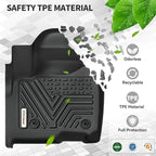 YITAMOTOR Floor Mats for Toyota Corolla 2026-2020, All Weather Custom Fit TPE Rubber Floor Liners and Trunk Mat, 1st & 2nd Row & Cargo Liner, Corolla Accessories, Black