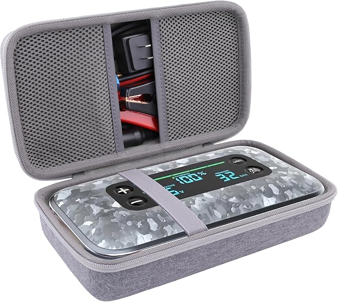 khanka Stroage Case for HALO Bolt Ultimate 2.0/HALO Bolt Air +1750 Portable Car Battery Jump Starter,Case Only (Grey)