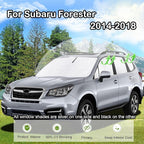 KMF 8pcs Full Window Sun Shades Custom Fit for Subaru Forester Accessories 2014-2018, Privacy Car Window Covers for Windshield Side Rear, UV Block and Blackout for Camping Outdoor