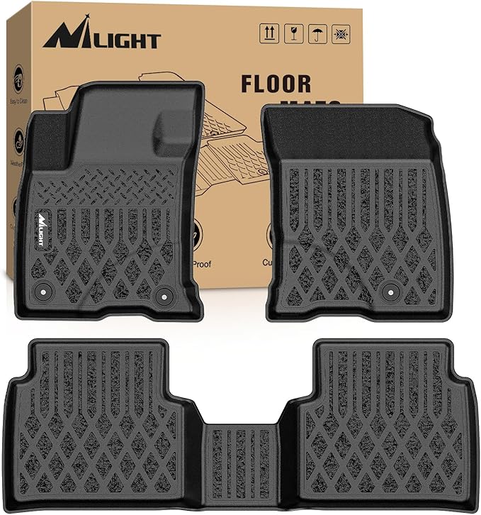 Nilight TPE Floor Mats for Lincoln Corsair (Gas Model) 2020 2021 2022 2023 2024 2025 All Weather Custom Fit Heavy Duty Floor Liners