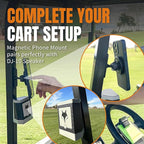 DESERT FOX GOLF Magnetic Phone Mount - Ultra Strong Magnetic Golf Cart Phone Holder - 360° Rotation - Secure No-Slip Grip - Instant GPS, Music, and Scoring App Access