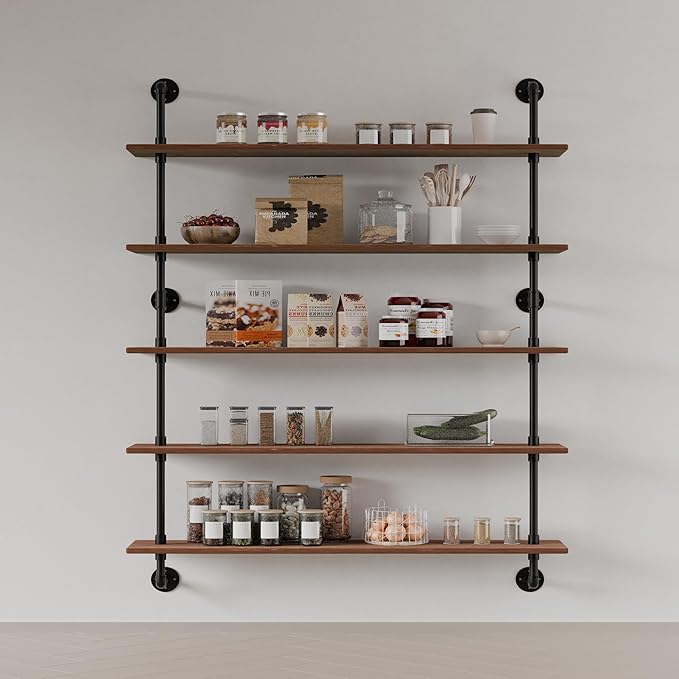 Floating Shelves for Wall Living Room Shelves Bookshelf Industrial Pipe Shelving Shelf Real Wood Planks 36 inch Rustic Wall S