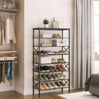 YATINEY 8 Tier Shoe Rack, Large Capacity Shoe Storage Organizer Holds 32 Pairs, Sturdy and Stable, for Entryway, Hallway, Clo