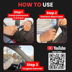 Car Emergency Escape Tool – Seatbelt-Mounted 2-in-1 Window Breaker & Seat Belt Cutter – Tungsten Safety Hammer – Universal Fi