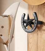 Cowboy Hat Hook for Wall, 4 Pack Cowboy Hat Rack, Metal Horseshoe Hanger, Hat Organizer, Western Hook for Wall, Hat Holder Di