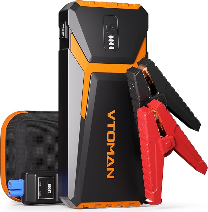 VTOMAN V10 Pro 4500A Jump Starter, Portable Car Starter (All Gas, 10.0L Diesel Engine) 12V Lithium Jump Box, Battery Booster