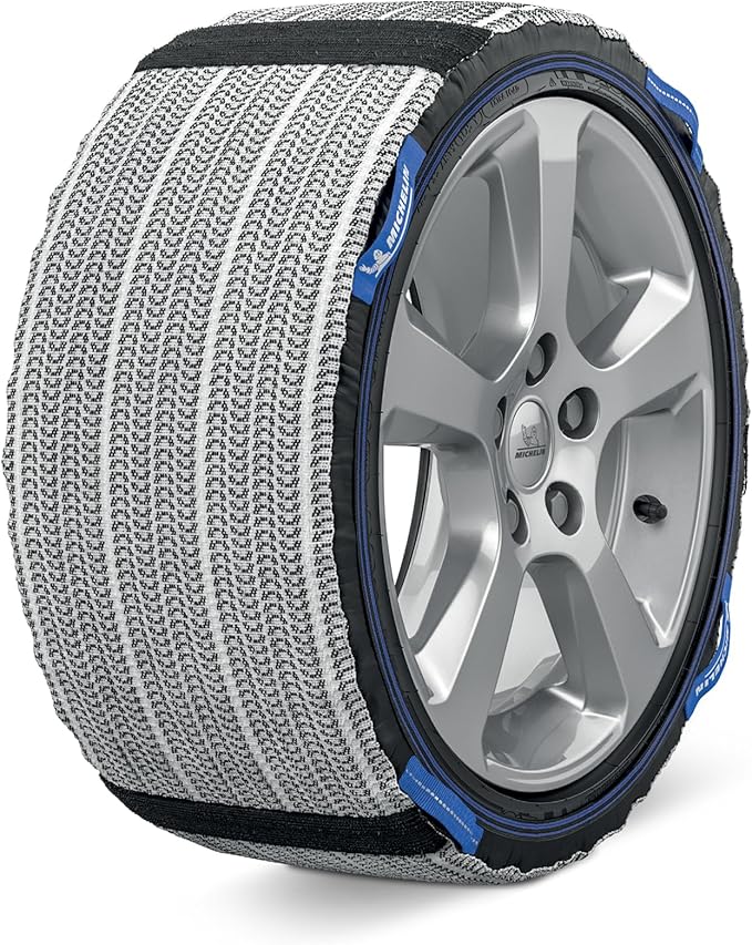 MICHELIN SOS Grip Evolution 5 Textile Snow Socks, Emergency Snow Chains for Cars, Quick and Easy Assembly, Perfect Hold on Sn