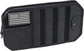 Car Visor Organizer, Sun Visor Organizer for Trucks Cars SUVs, Tactical Car Accessories with Zipper Visor Storage Pouch, Glasses Clip and Card Sleeve Pocket, Molle Visor Organizer with Panel (Black)